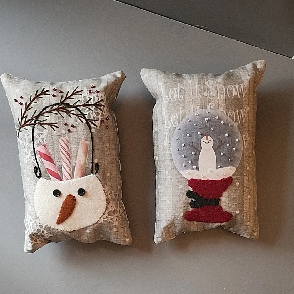 Handmade Snowman Pillow Tucks
